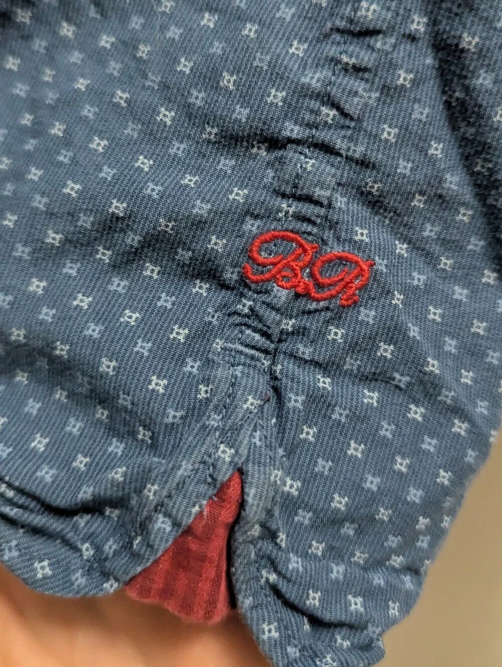Banana Republic Heritage Collection Mens Blue Micro Print Button Down Shirt